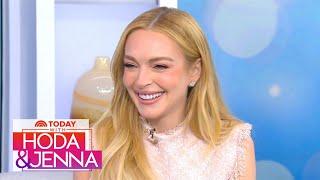 Lindsay Lohan talks Christmas movie, meeting her in-laws, more