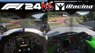 UPDATED 2024 SPA! iRacing vs F1 24 direct comparison