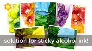 Alcohol Ink Tip for sticky projects (and it’s not foil)