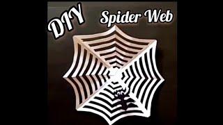 Make spider web out of a paper ll DIY paper spider web ll paper crafts ll easy craft #shorts