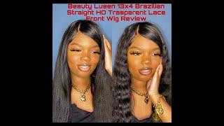 BEAUTY LUEEN 13x4 BRAZILIAN STRAIGHT HD TRANSPARENT LACE FRONT WIG REVIEW