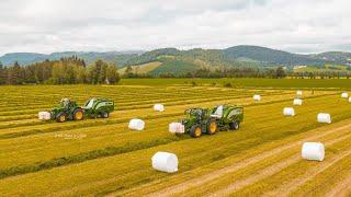 Silage in Norway | 2X McHale | Loe / Lilleås Maskin | John Deere