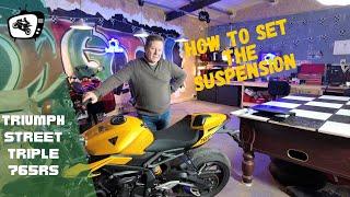 Street Triple 765 RS. Suspension setup TUTORIAL and test ride.