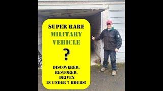 Abandoned military vehicle rescued and driven in under 7 hours