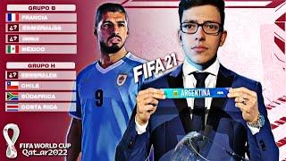 Simulo y Sorteo el MUNDIAL DE QATAR 2022 en FIFA 21 y esto sucede!