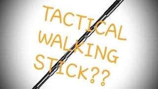 Amazon tactical walking stick review!!