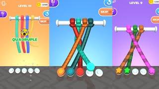 Tangle Master 3D Gameplay || Relax & Untangle! || Level 1-40 || iOS/Android