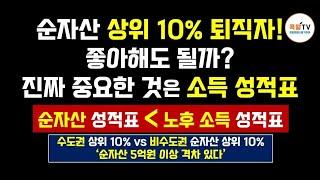 50대,60대, 순자산 상위 10%수준, 절대 부자 아니다. 현실적 은퇴 부자 기준, 순자산보다 이것(?)이 더 중요하다