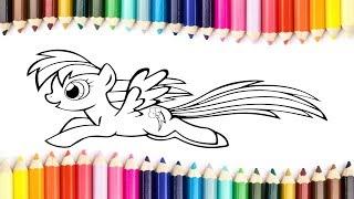 My little pony|Как раскрасить рэйнбоу дэш (радуга) или How to color Rainbow Dash