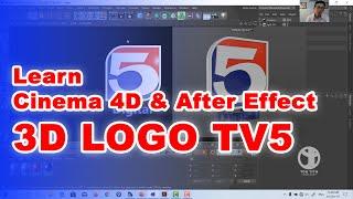 008_ Create 3D logo Tv5 Animation | Cinema 4D Tutorial | After Effect Tutorial | Part 02