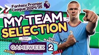 FPL GAMEWEEK 2 TEAM SELECTION | Triple Captain Haaland? | Fantasy Premier League Tips 2024/25