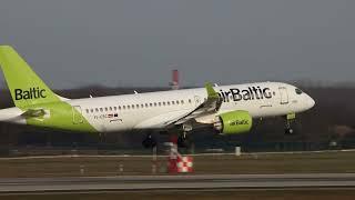 Air Baltic Landing at Budapest Airport