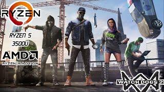 Watch Dogs 2 on Ryzen 5 3500U Asus Vivobook 14 M409DA Gameplay