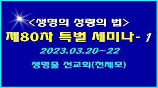 ▣ 제80차[생명의 성령의 법] 전국 목회자 초청 특별세미나 -01 ▣