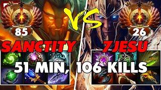 SANCTITY (EMBER SPIRIT) Mid vs 7JESU (DRAGON KNIGHT) Carry - Battle Of Pro Dota 2 Players - Z Dota 2