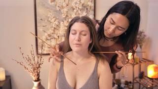 ASMR Scalp Check for @ChilibASMR  Energy Healing & Back Scraping Massage (Real Person)