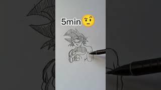 How to Draw Goku in 10sec,10mins,10hrs #shorts