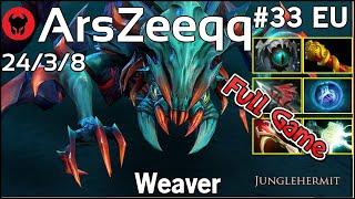 ArsZeeqq plays Weaver!!! Dota 2 Full Game 7.21