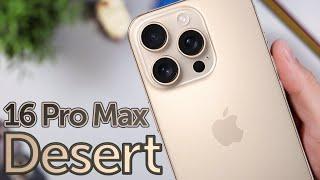 Desert iPhone 16 Pro Max is GOLD! Unboxing, First Impressions & Color Review!