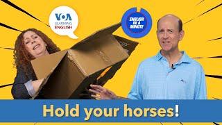 English in a Minute: Hold Your Horses