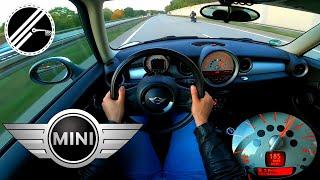 Mini One R56 1.6 98 PS Top Speed Drive On German Autobahn No Speed Limit POV