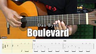 Boulevard - Dan Byrd - Fingerstyle Guitar Tutorial + TAB & Lyrics