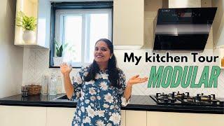 మా కొత్త ఇంటి Kitchen Tour || Modular Acrylic Kitchen || అన్ని Perfect గా కుదిరాయి || Dreamy Kitchen