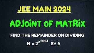 Remainder Problem | Binomial Theorem & Matrix | JEE Main - 2024 | @ARYA_Mathematics