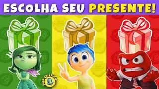  ESCOLHA SEU PRESENTE | DIVERTIDA MENTE 2  intensamente 2 Jogo das Escolhas #dinoquiztopia #quiz