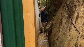 Our House Was FLOODING | Retaining Hill Crumbling & Major Drainage Issues