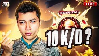  9.84 K/D CONQUEROR | TOP 200 LEADERBOARD | PUBG MOBILE LIVE