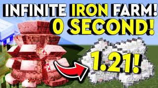 BEST 1.21 INFINITE IRON FARM! Minecraft Tutorial - 0 SECOND!