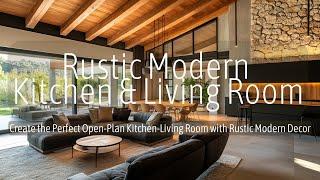 Top Rustic Modern Open-Plan Kitchen-Living Room Ideas for 2024