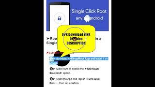 Root Any Android Device in a Single Click Without PC