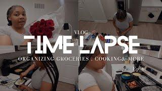 PRODUCTIVE MOM TIME LAPSE DINNER ROUTINE| DAY IN THE LIFE| ORGANIZING GROCERIES& more! EP 6