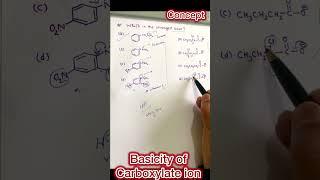 Basicity of Carboxylate ion || Organic Chemistry || Conjugate base || Withdrawing Groups | Shorts ||