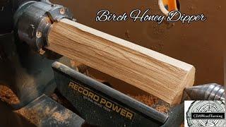 WoodTurning | Making a Honey Dipper from a piece of firewood