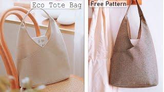 DIY Minimalism Eco Bag Idea Sewing from Canvas