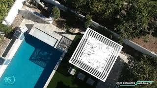 4K ALUMINUM MODERN CABANA WHITE PERGOLAS SOLEIL PANELS