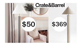 HIGH END DECOR DIY | HIGH END LAMP DUPE | Crate and Barrel inspired floor lamp