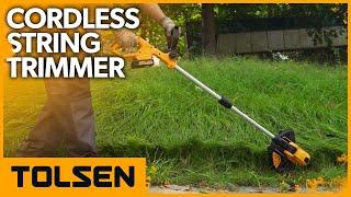 TOLSEN 20V Li-ion Cordless String Trimmer | Edger Weed Trimmer