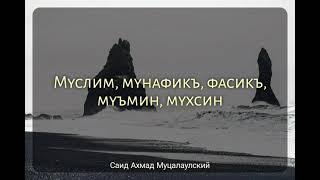 Муслим, Мунафикъ, Фасикъ, Муъмин, Мухсин - Саид Ахмад Муцалаулский رحمه الله.