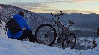 Доставка на велосипеде зимой / Bike messenger
