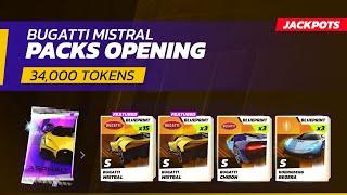 Asphalt Legends Unite - BUGATTI MISTRAL - Maxed Car From Zero - 34K Tokens Dump with JACKPOTS