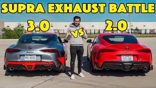 4 CYLINDER VS 6 Cylinder Supra EXHAUST BATTLE! Can The New 2021 2.0 A90 Compete With The 2020 3.0?