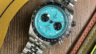 I got the call with no history?!? Tudor Flamingo Blue Black Bay Chronograph Daring Watches