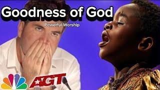 12 Y-O Incredible Emotional Audition ' Goodness Of God ' Make Judges & Audience to  Cry | AGT 2024