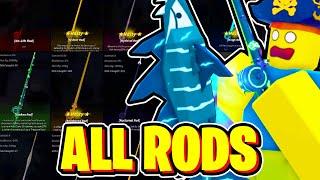 *UPDATED* How To GET ALL FISHING RODS SHOWCASE In Fisch! Roblox