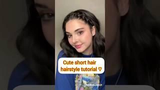 cute short hair hairstyle tutorial  #hairstyle #hairstyletutorial #hair #shorts #viral #fypシ #yt