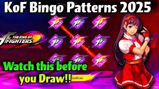 2025 KOF BINGO PATTERNS!️WATCH THIS BEFORE YOU DRAW‼️(All patterns are there in order!)